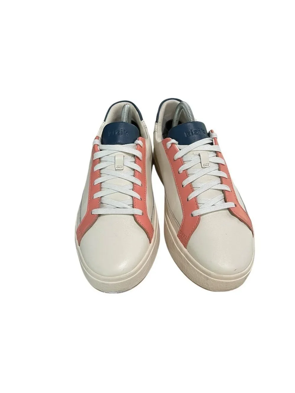 Kizik Vegas Hands Free Step In Sneakers Unisex SZ 10 Women 8.5 Men Coral Cream